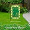 G128 - St Patrick's Day Garden Flag, St Patrick's Themed Decorations - Large Green Clover, | 12x18 Inch | Printed 150D Polyester - Rustic Holiday Seasonal Outdoor Flag